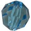 16mm Cyan Blue Facet Acrylic Bubblegum Beads