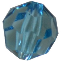 16mm Cyan Blue Facet Acrylic Bubblegum Beads