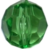 16mm Green Facet Acrylic Bubblegum Beads