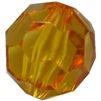 16mm Orange Facet Acrylic Bubblegum Beads