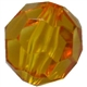 16mm Orange Facet Acrylic Bubblegum Beads