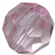 16mm Pink Facet Acrylic Bubblegum Beads