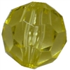 16mm Yellow Facet Acrylic Bubblegum Beads