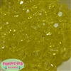 16mm Clear Yellow Facet Beads 20pc