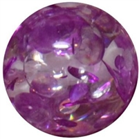 16mm Purple Clear Marble Style Acrylic Gumball Bead