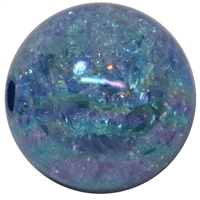 16mm Baby Blue Crackle Acrylic Bubblegum Beads
