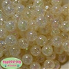 16mm Cream Crackle Acrylic Bubblegum Beads