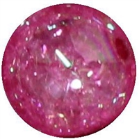 16mm Hot Pink Crackle Acrylic Bubblegum Beads