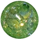16mm Lime Green Crackle Acrylic Bubblegum Bead