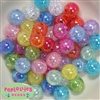 16mm Mix Crackle Acrylic Bubblegum Beads