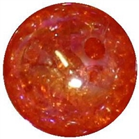 16mm Orange Crackle Acrylic Bubblegum Beads