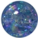 16mm Clear Baby Blue Glitter Acrylic Gumball Bead