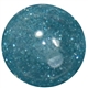 16mm Clear Cyan Blue Glitter Acrylic Gumball Bead