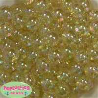 16mm Clear Glitter Acrylic Gumball Bead