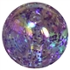 16mm Clear Lavender Glitter Acrylic Gumball Bead