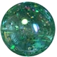 16mm Clear Turquoise Glitter Acrylic Gumball Bead