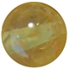 16mm Clear Yellow Glitter Acrylic Gumball Bead
