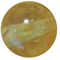 16mm Clear Yellow Glitter Acrylic Gumball Bead