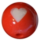 16mm Red Heart Acrylic Bubblegum Beads