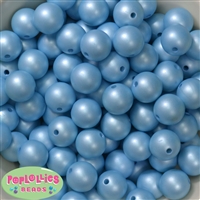 16mm Baby Blue Matte Beads 20pc