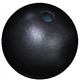 16mm Black Matte Acrylic Bubblegum Bead