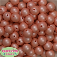 16mm Coral Matte Beads 20pc