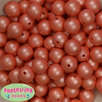 16mm Orange Matte Beads 20pc