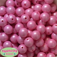 16mm Rose Pink Matte Beads 20pc