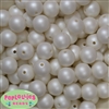 16mm White Matte Beads 20pc