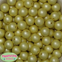 16mm Yellow Matte Beads 20pc