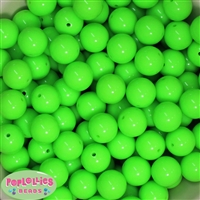 Bulk 16mm Neon Lime Beads 100pc