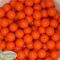 Bulk 16mm Neon Orange Beads 100pc
