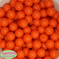 16mm Neon Orange Beads 20pc
