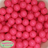 Bulk 16mm Neon Pink Beads 100pc
