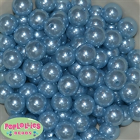 16mm baby blue faux pearl beads