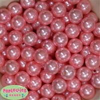 16mm Pink Faux Acrylic Pearl Bubblegum Beads Bulk