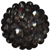 16mm Metallic Black Rhinestone Bubblegum Beads