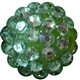 16mm Christmas Green Rhinestone Beads