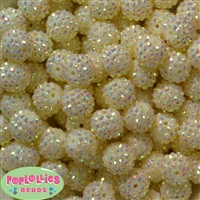 16mm Cream Rhinestone Beads 20 Pack