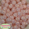 16mm Ice Pink Rhinestone Beads 20 Pack