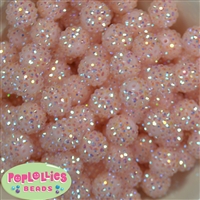 16mm Ice Pink Rhinestone Beads 20 Pack