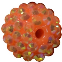 16mm Orange Rhinestone Beads