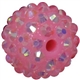 16mm Pink Rhinestone Beads