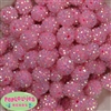 16mm Pink Rhinestone Beads 20 Pack