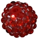 16mm Red Metallic Rhinestone Beads