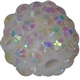 16mm White Rhinestone Beads