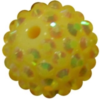 16mm Yellow Rhinestone Beads