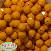 16mm gold facet solid acrylic beads