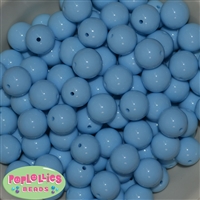 16mm Baby Blue Acrylic Bubblegum Beads