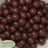 16mm Brown Acrylic Bubblegum Beads